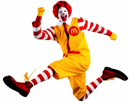 palhaco ronald mcdonalds