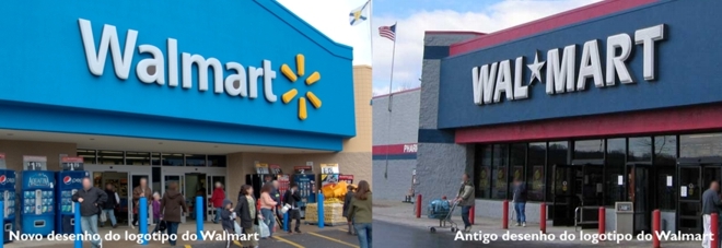 novo e antigo desenho logotipo walmart